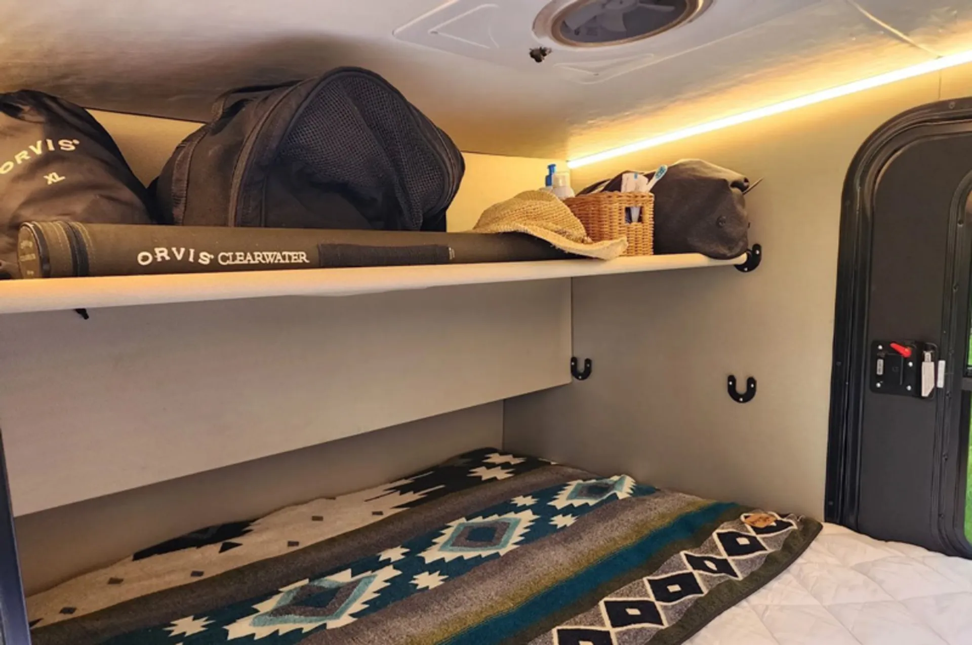 ALD09 camping trailer interior shelf 