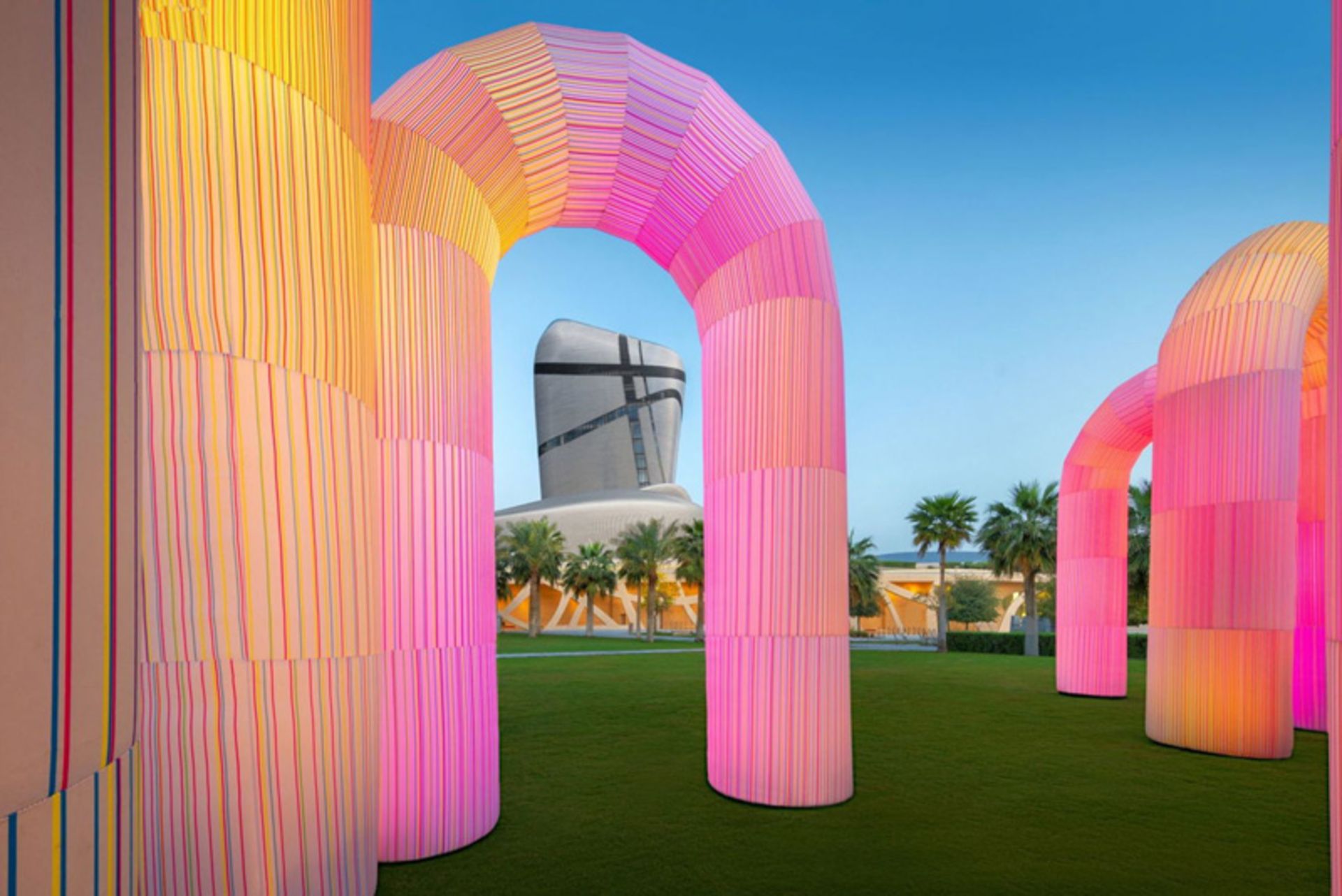 The grounds of the cultural center of the works in Saudi Arabia