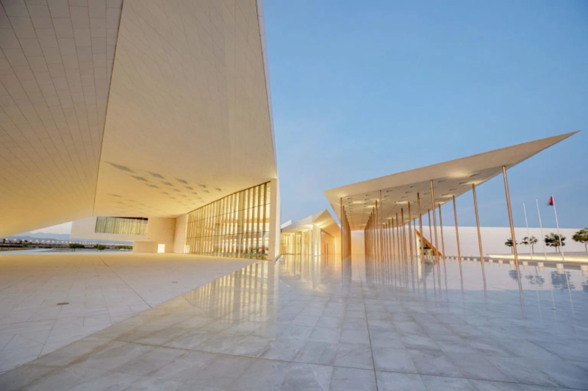 The lighting of the Oman Museum area over time