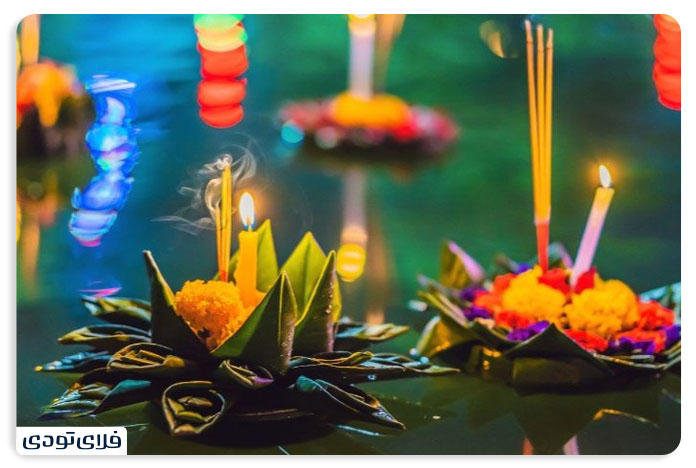 Thailand lantern festival in autumn