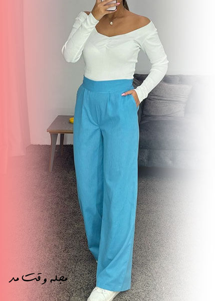 Bermuda linen pants model