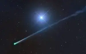 The brilliant comet Swan, the newest guest in the autumn night sky