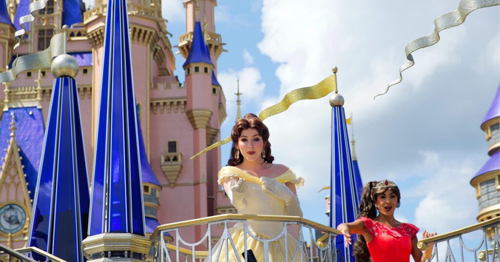 A picture of Cinderella in Disneyland 