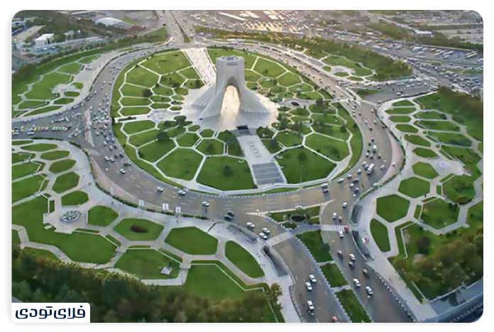 Where is Azadi Tower in Tehran?