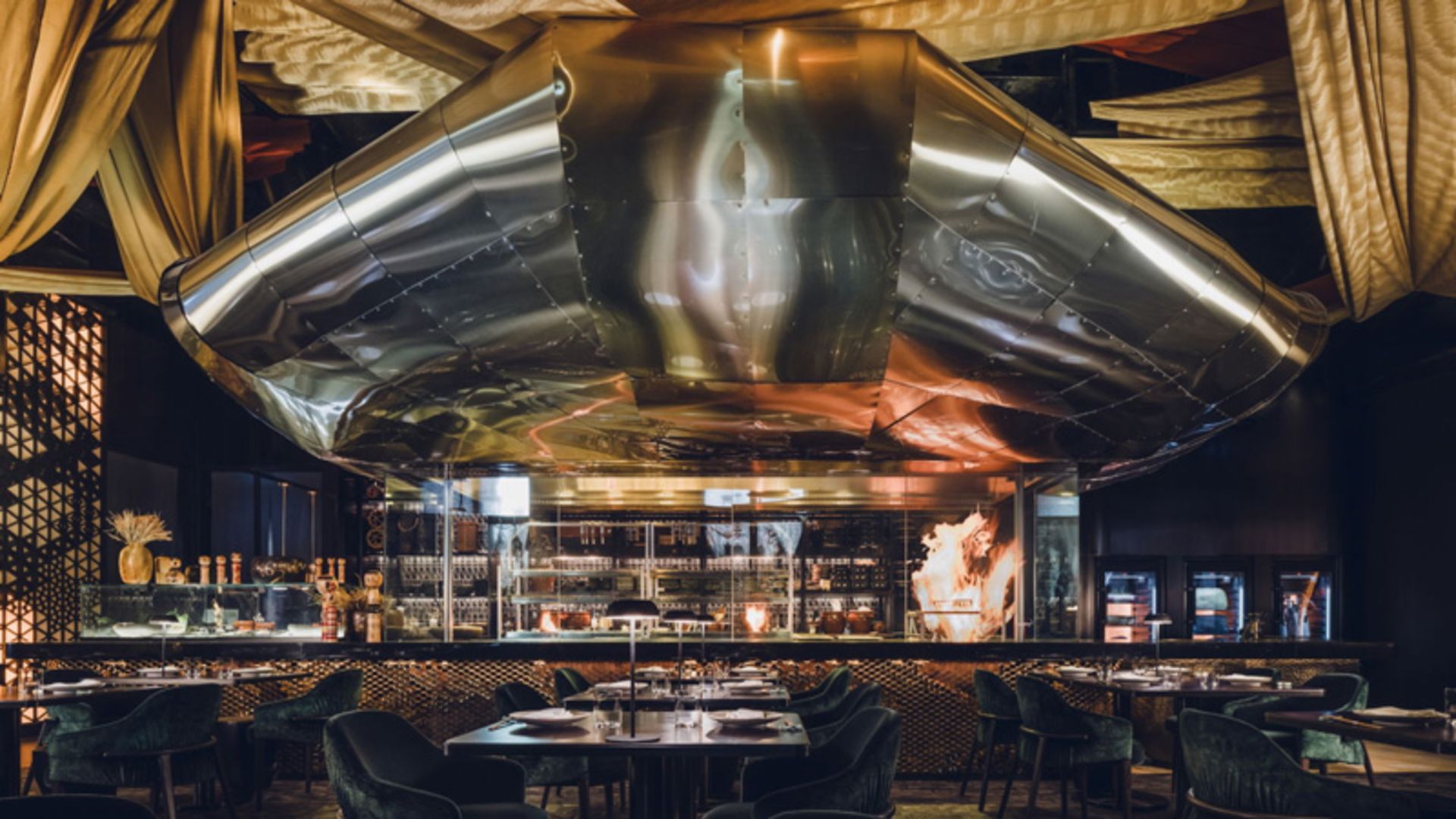 Golden Lounge at Strafire Restaurant in Abu Dhabi