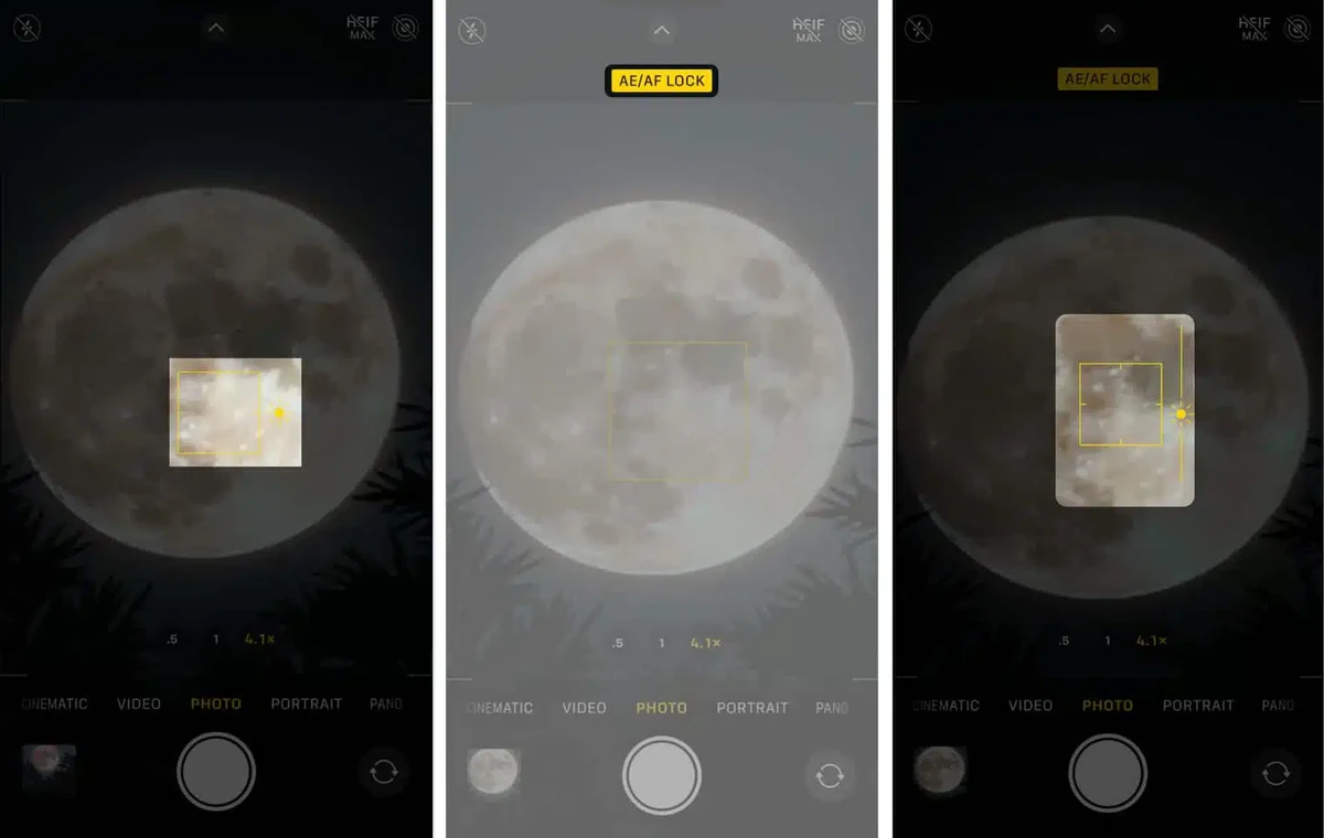 Photographing the moon with a phone