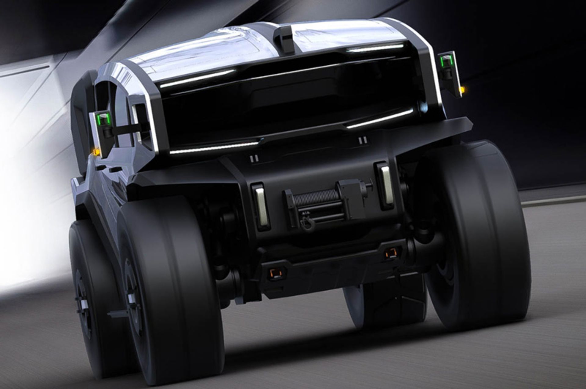 The front view of the pickup pickup car