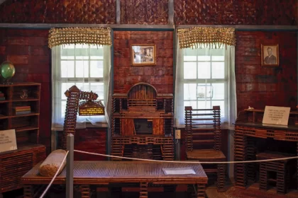 Paper piano at Rockport home