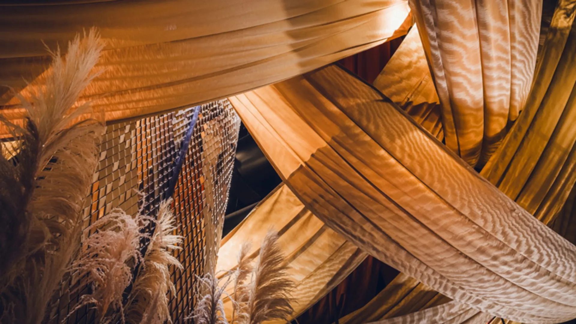 Traditional Japanese symbols at Strafire Restaurant in Abu Dhabi