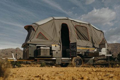 Alphagu caravan in the open mode