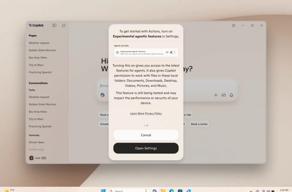 Windows 11 voice assistant