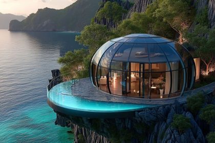 A close-up view of spherical cocoon dwellings on Palawan reefs