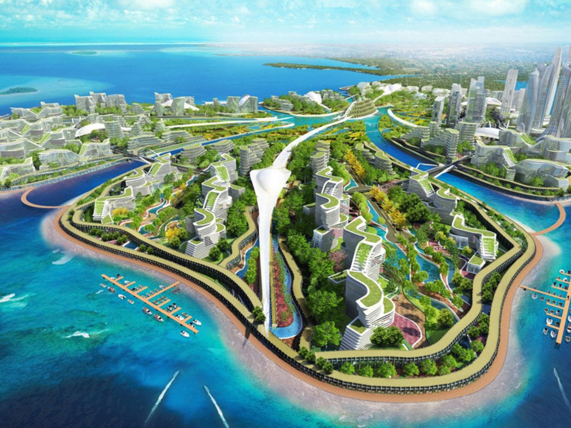 Green space in the residential areas of Pearl Manila