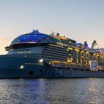 Starship of the Seas at sunset
