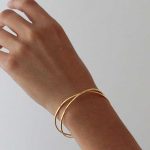 Low price thin mirror gold bangle