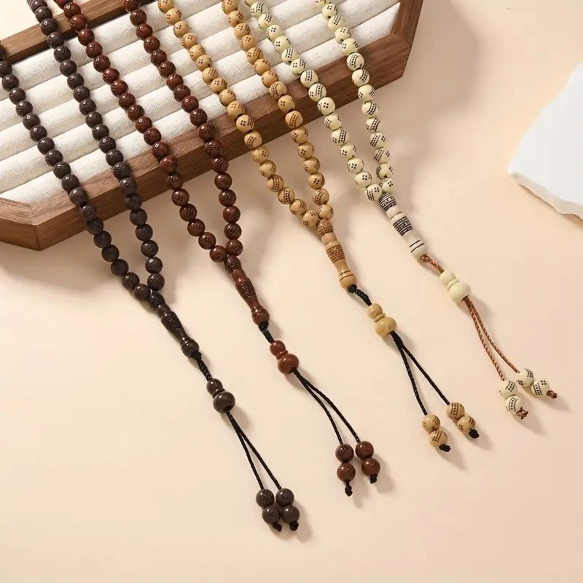 Rosary in three different colors