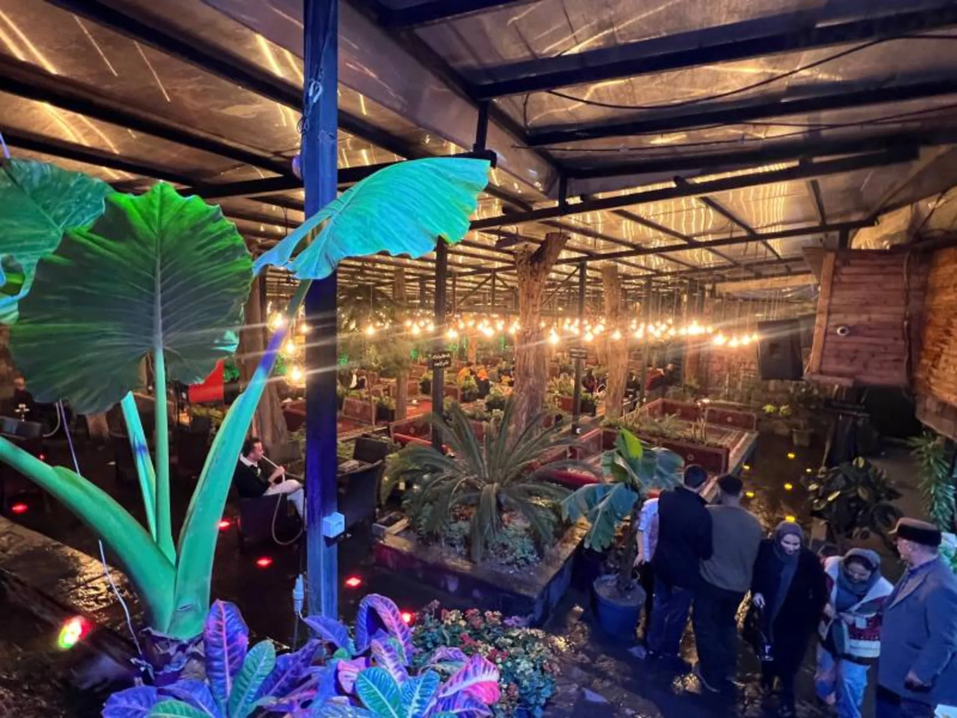 The open space of Farahzad Shkoufeh restaurant garden