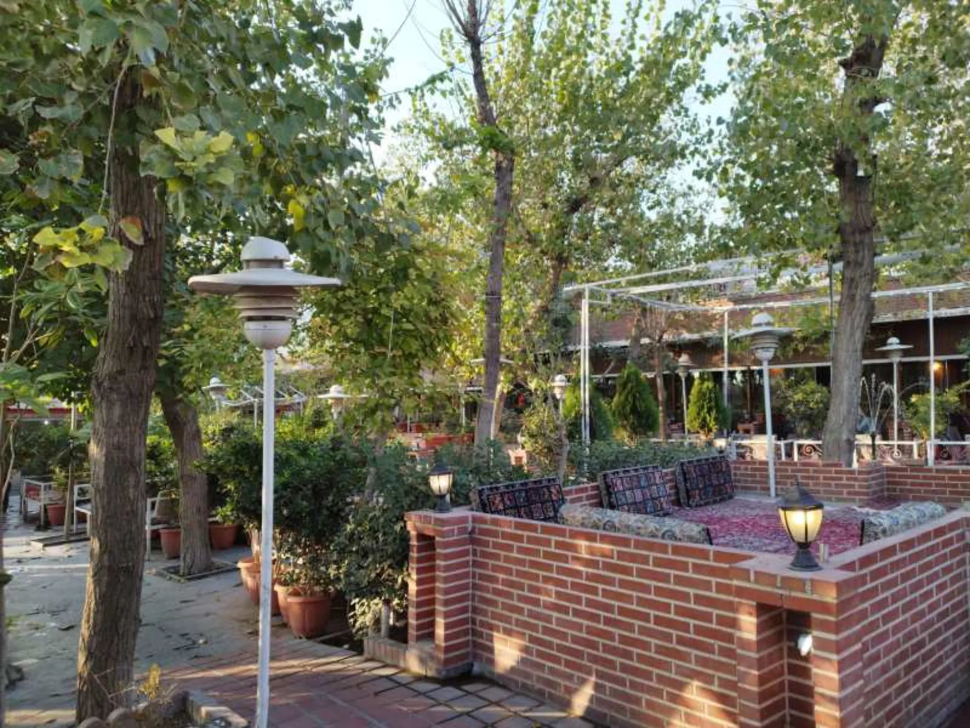 The open space of Farahzad village restaurant