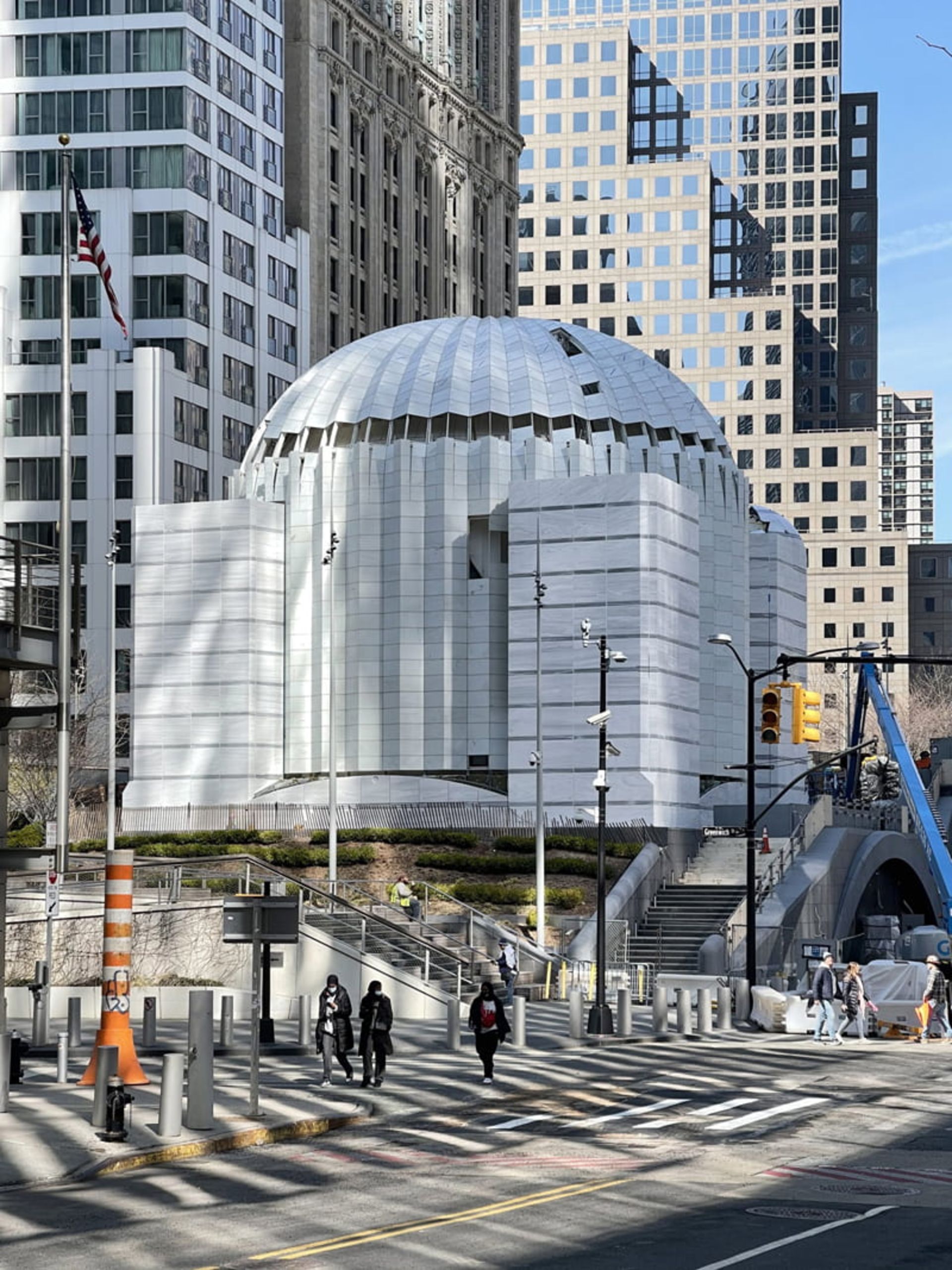 People around the structure of St. Nicholas Church