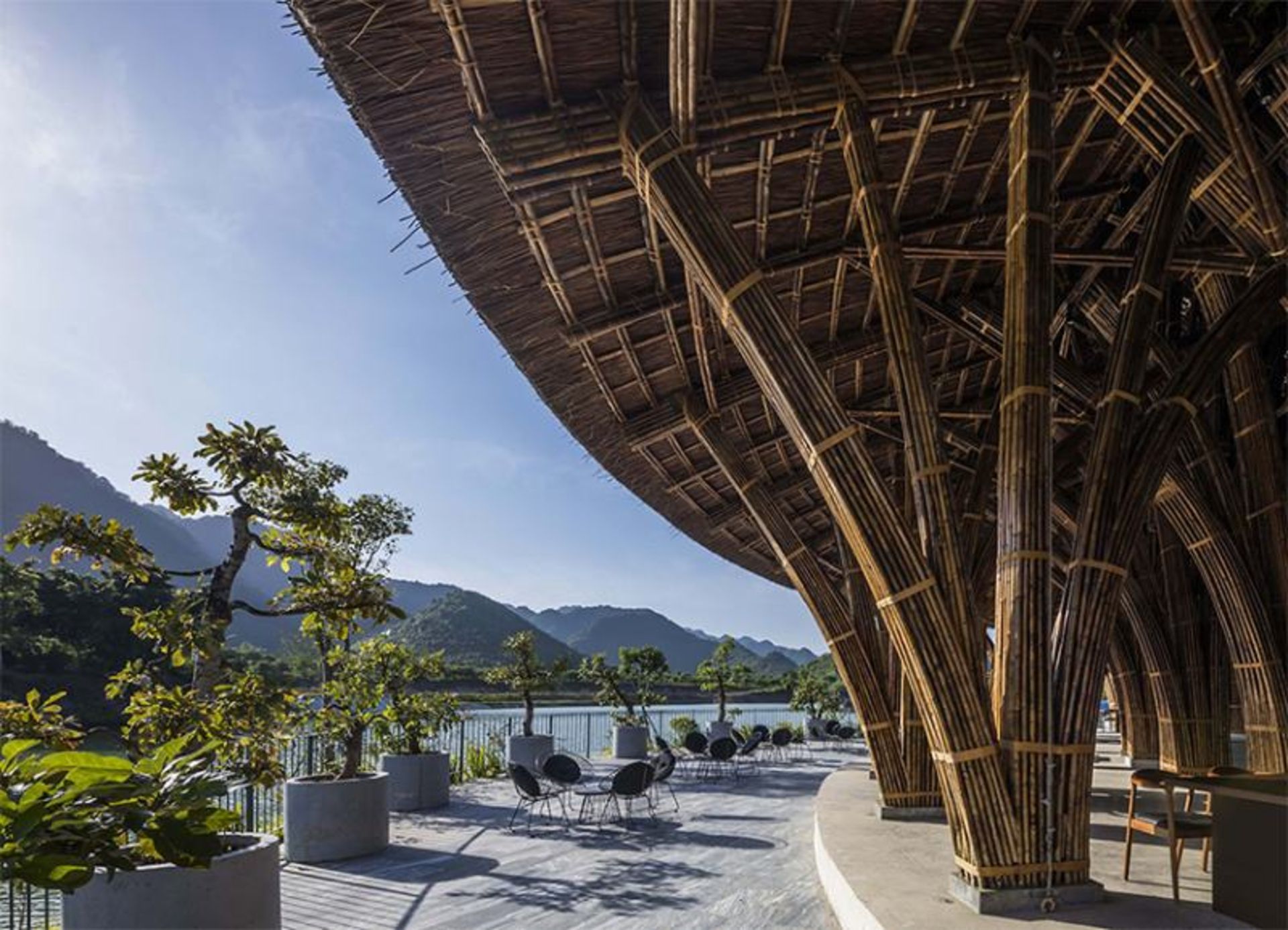 Open space and nature around Vedana Vietnam restaurant