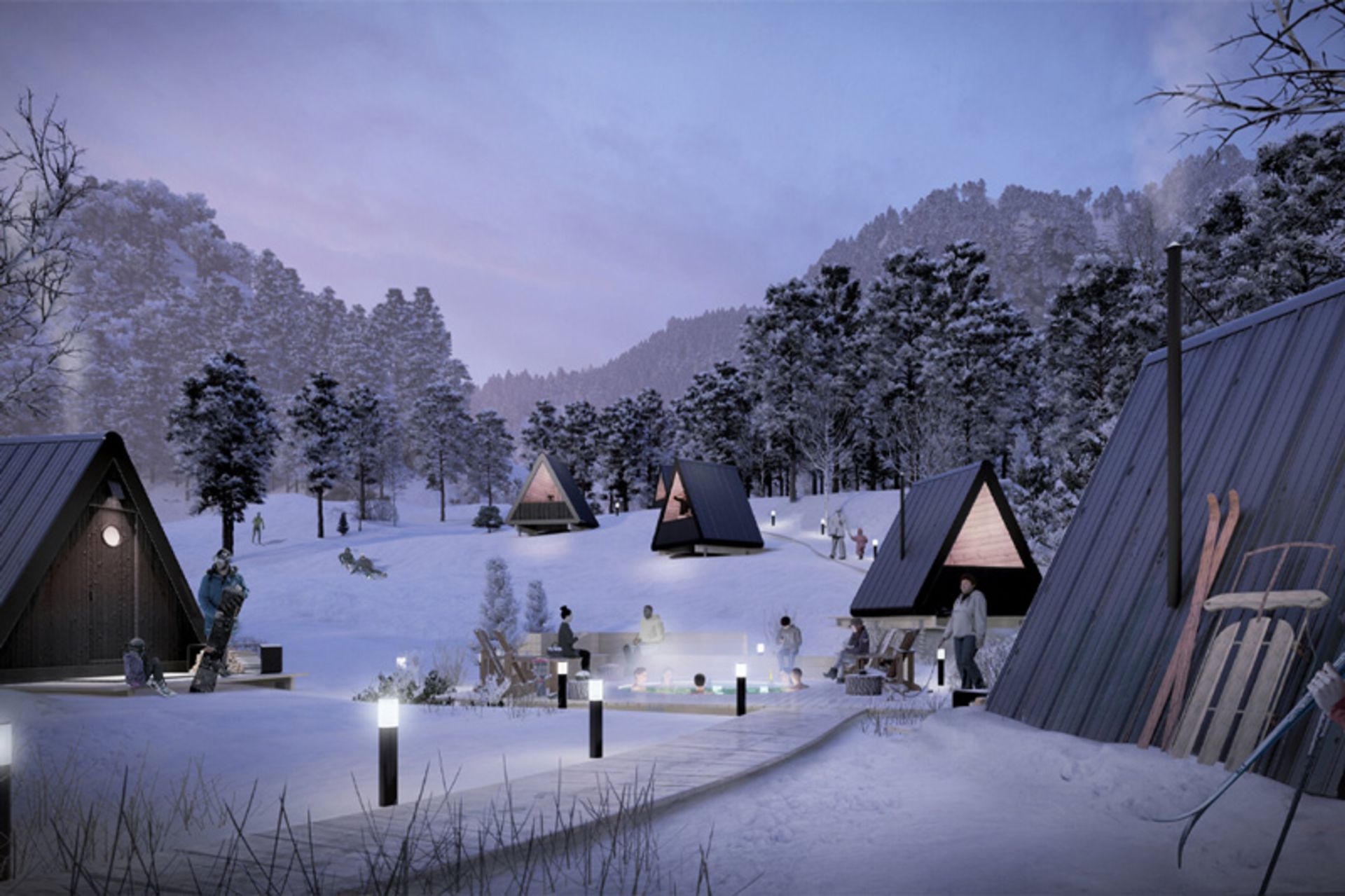 BV hut in winter nature