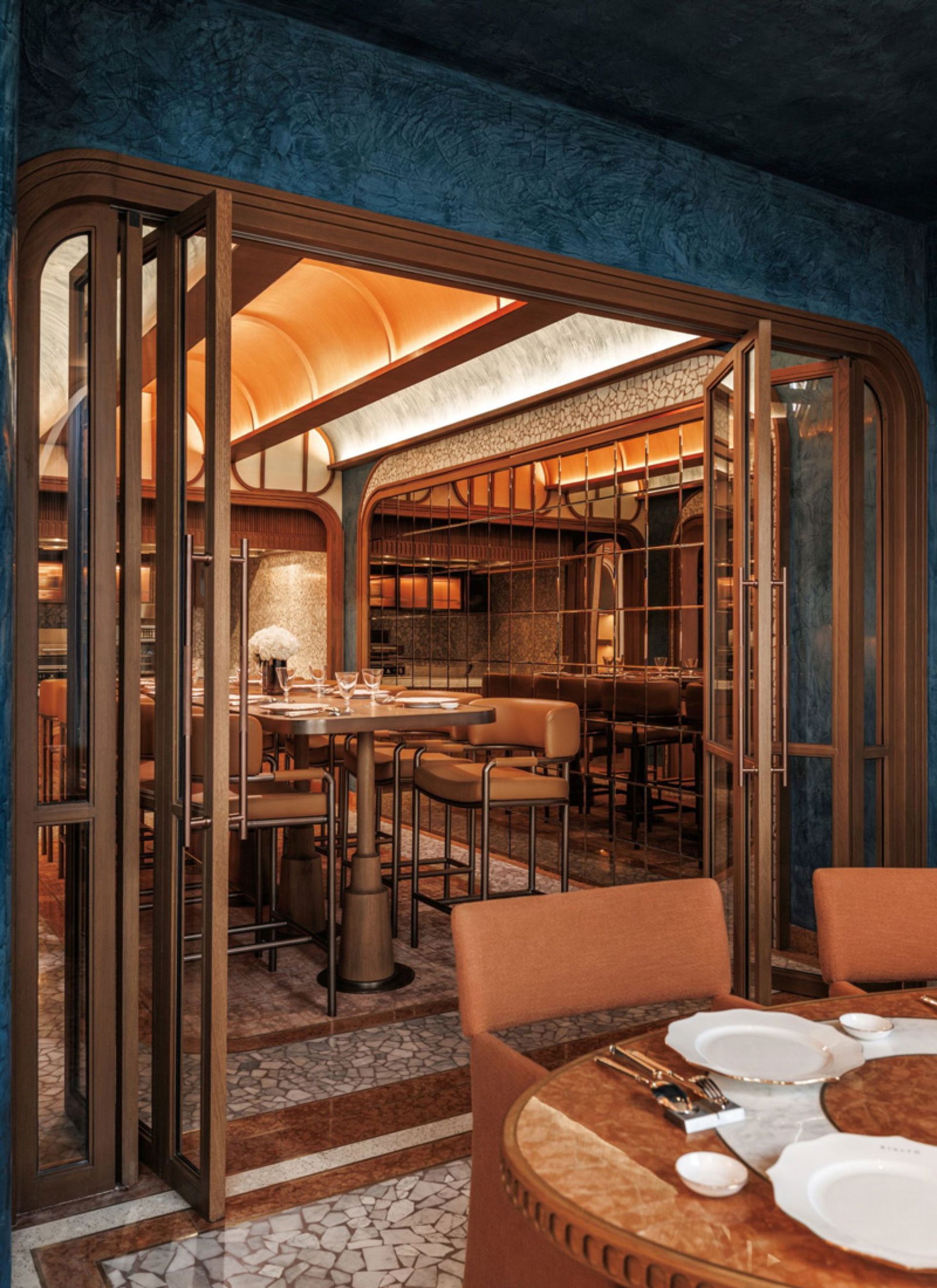 The Italian dining hall of the Mersi Al Arab Jumeirah Hotel restaurant