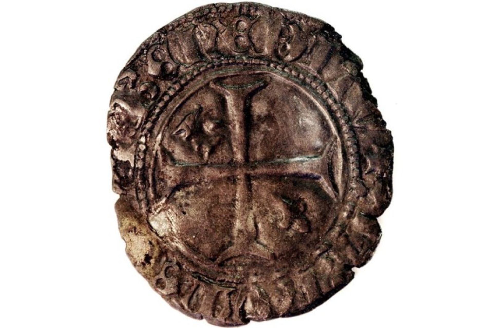 French coin belonging to the ship Newport