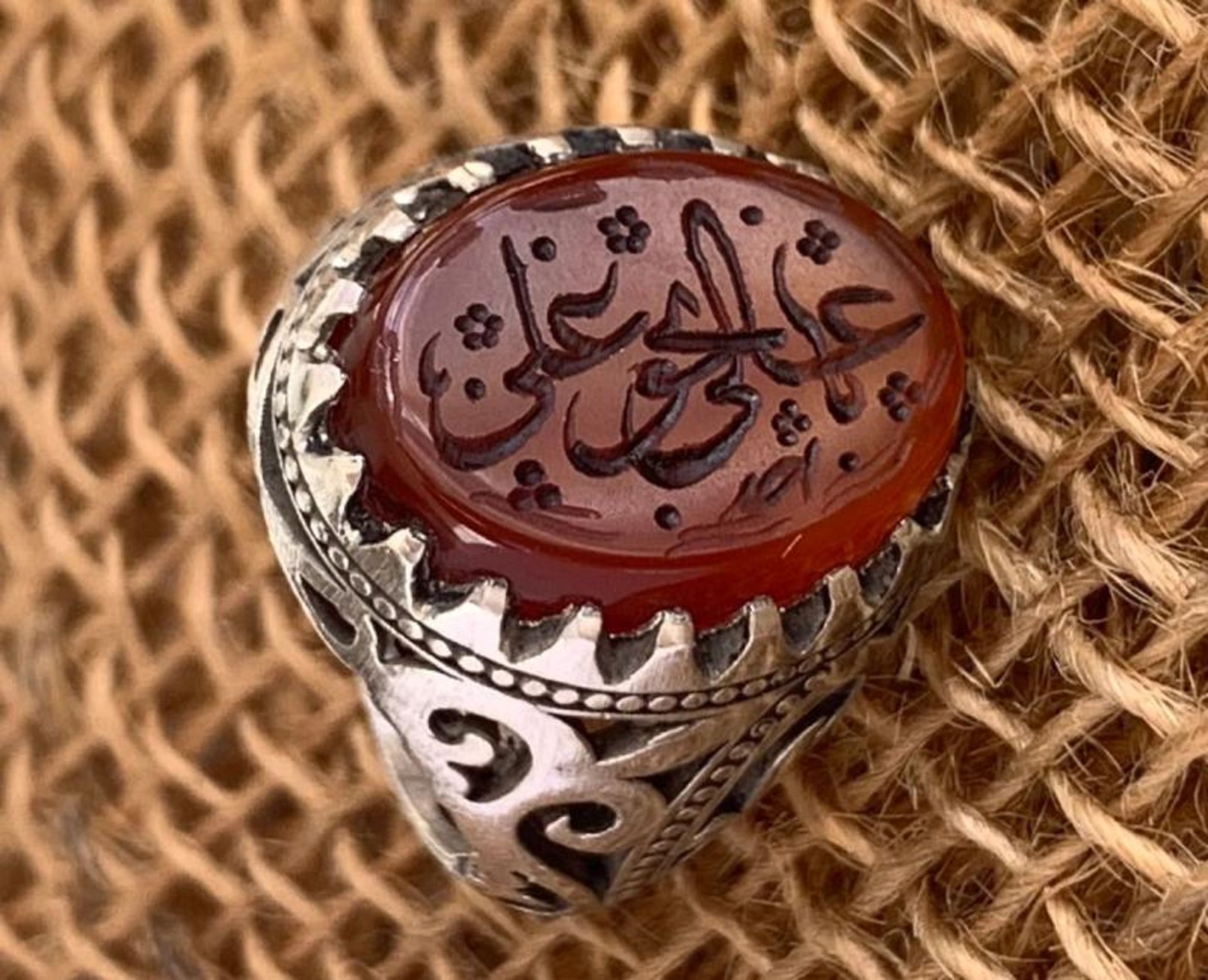 Karbala ring with Imam's name