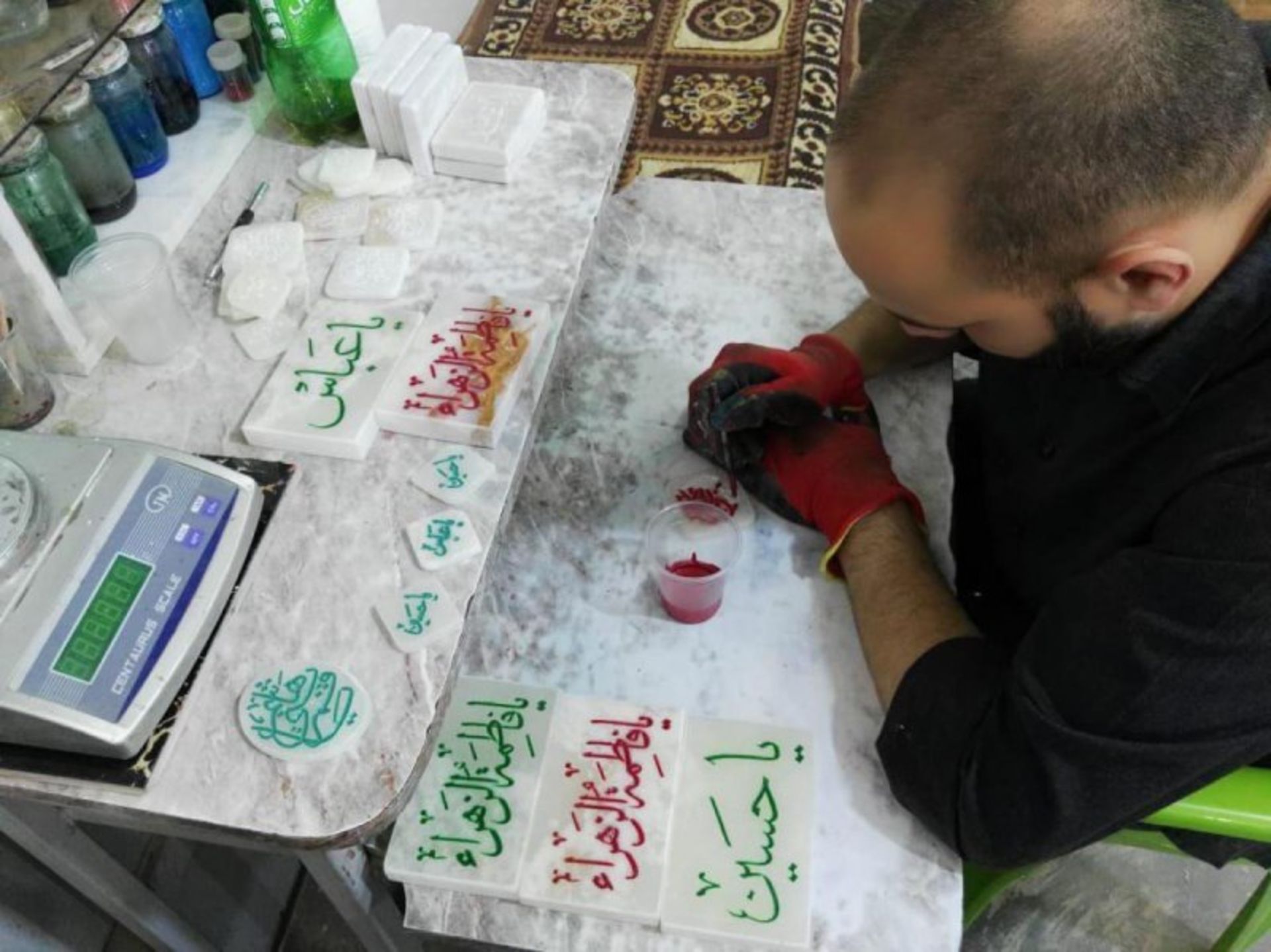 Karbala shrine marble panel