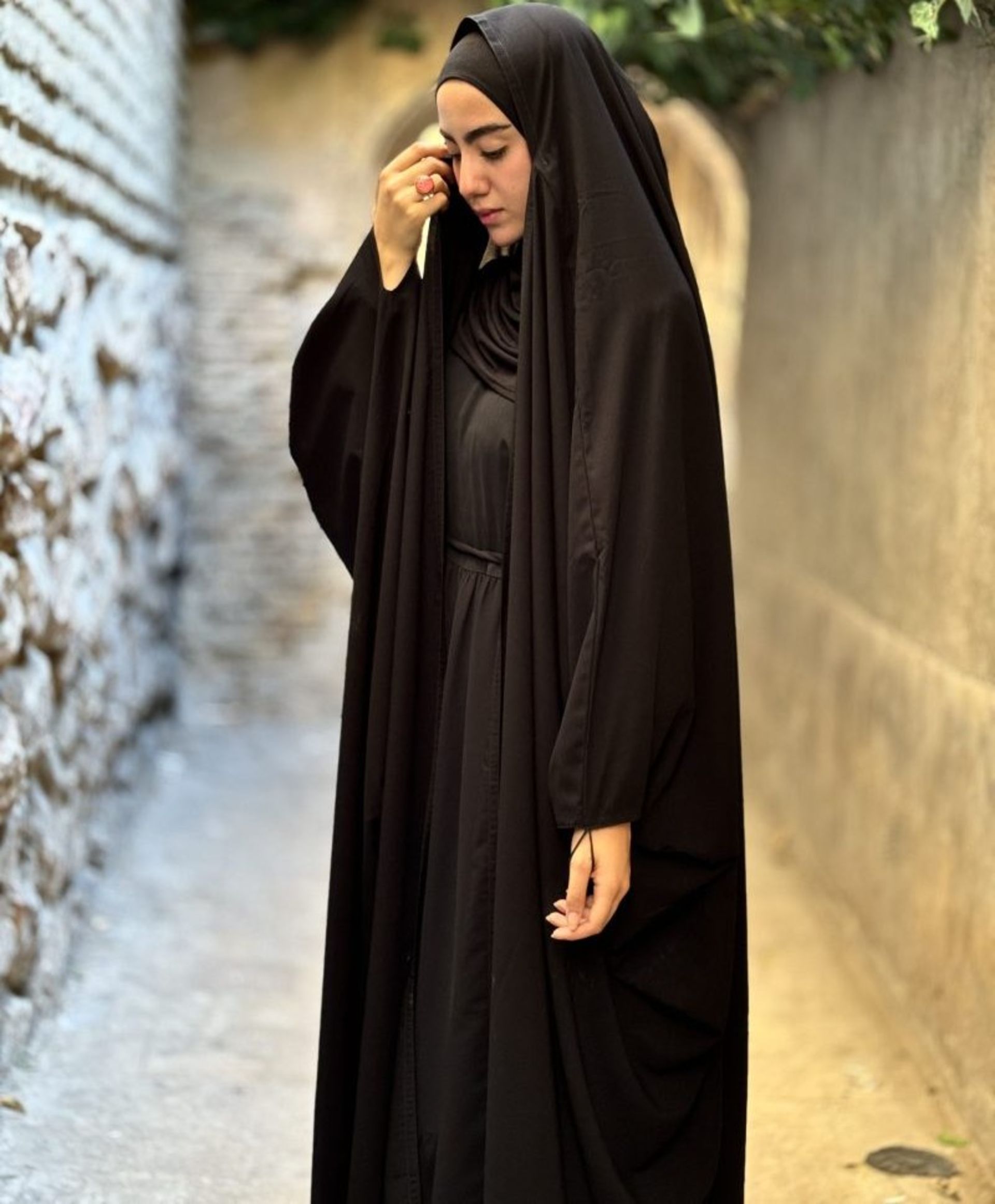A woman with an Arab veil