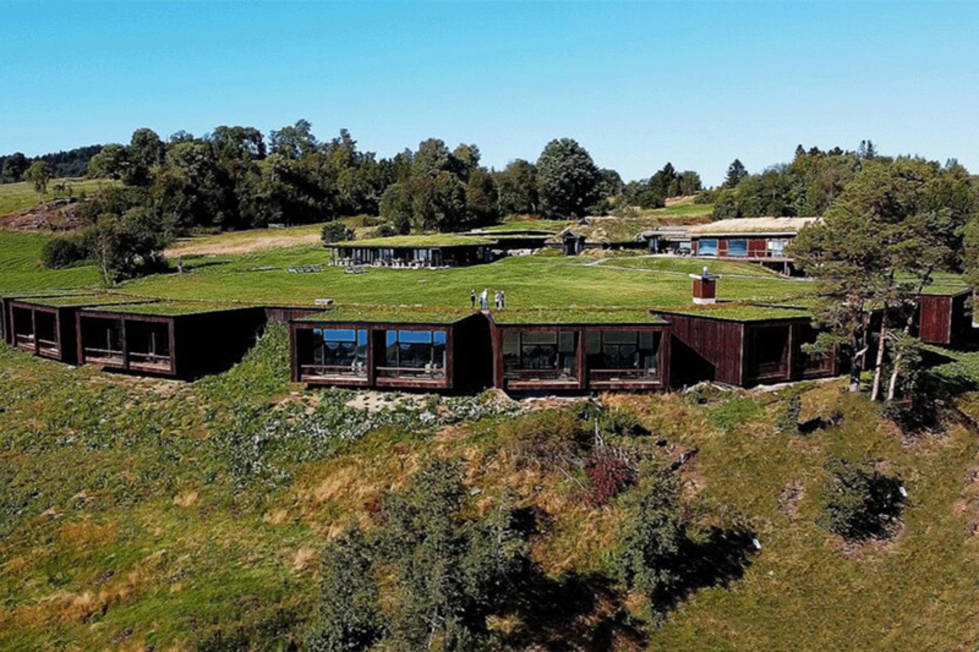 The green area of ​​Hotel Evina, Norway