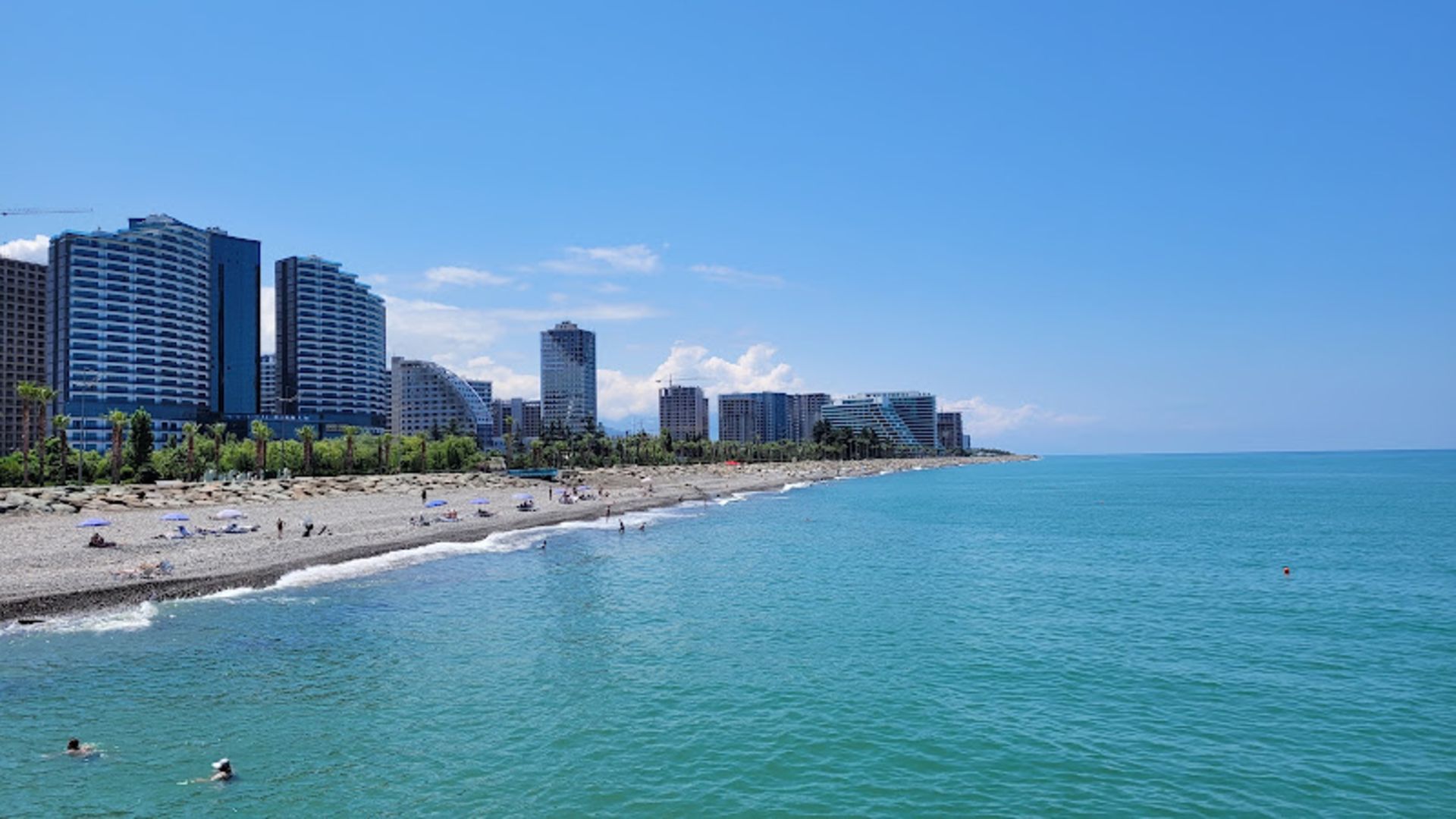 Swimming in the Black Sea of ​​Batumi