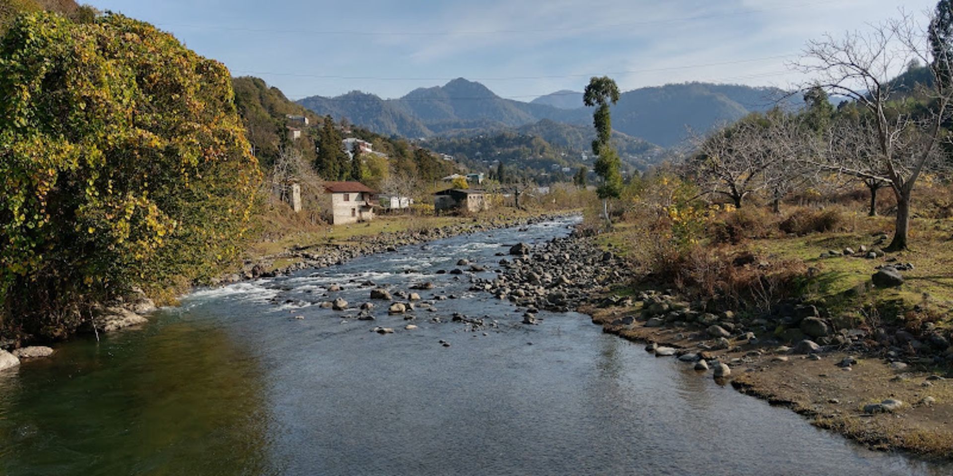 Autumn nature of Mtirala National Park in Batumi 