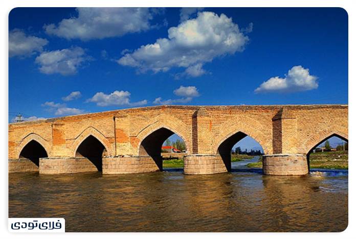 Five springs bridge is one of the sights of Bonab