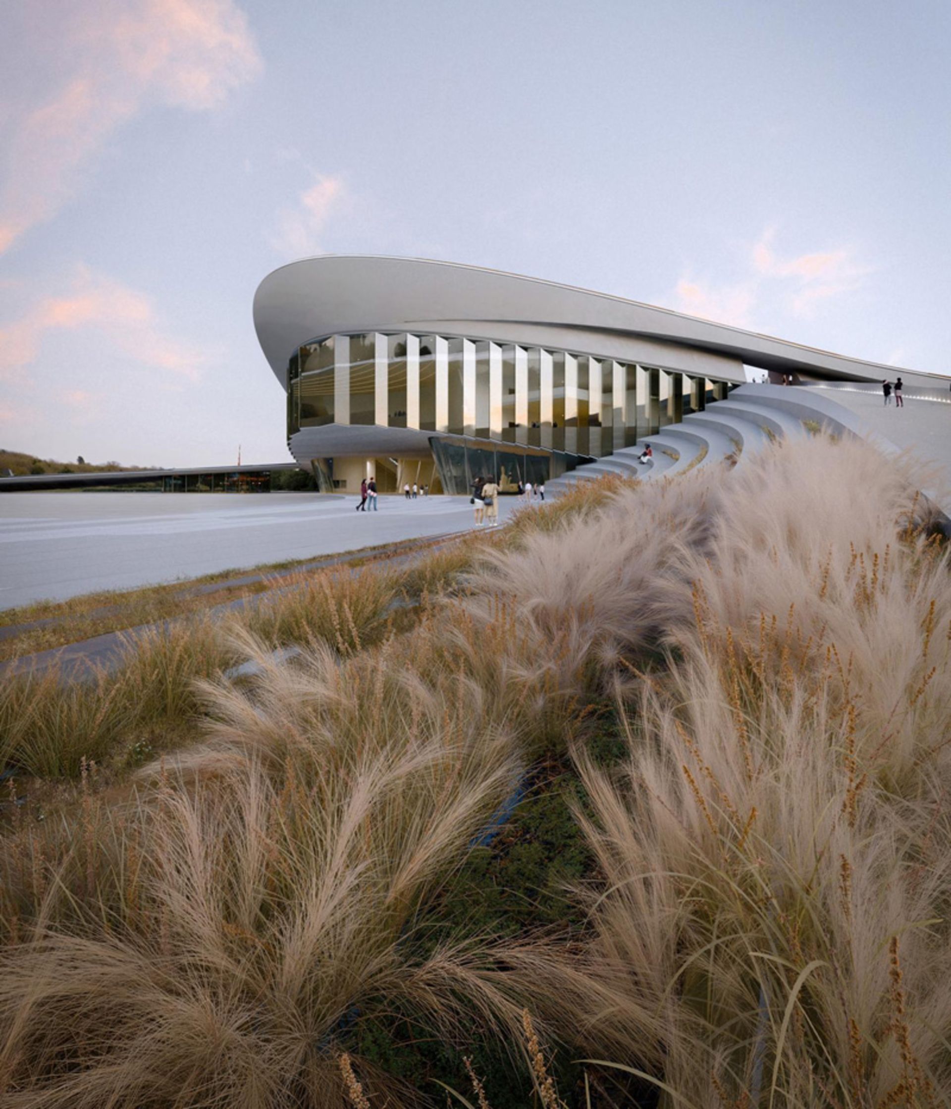Exterior view of Qiantang Bay Art Museum