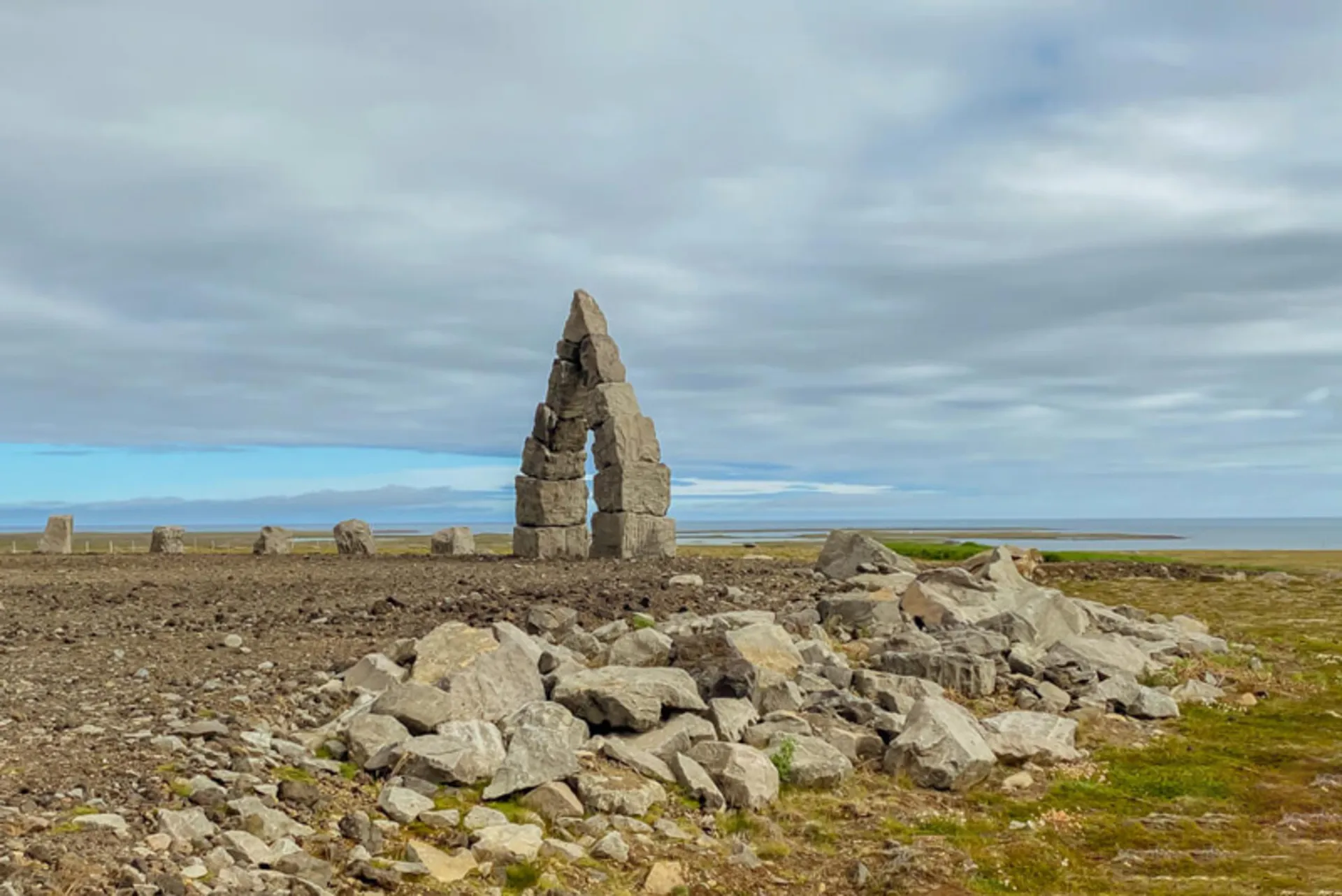 Arctic hunchback in the plains of Iceland