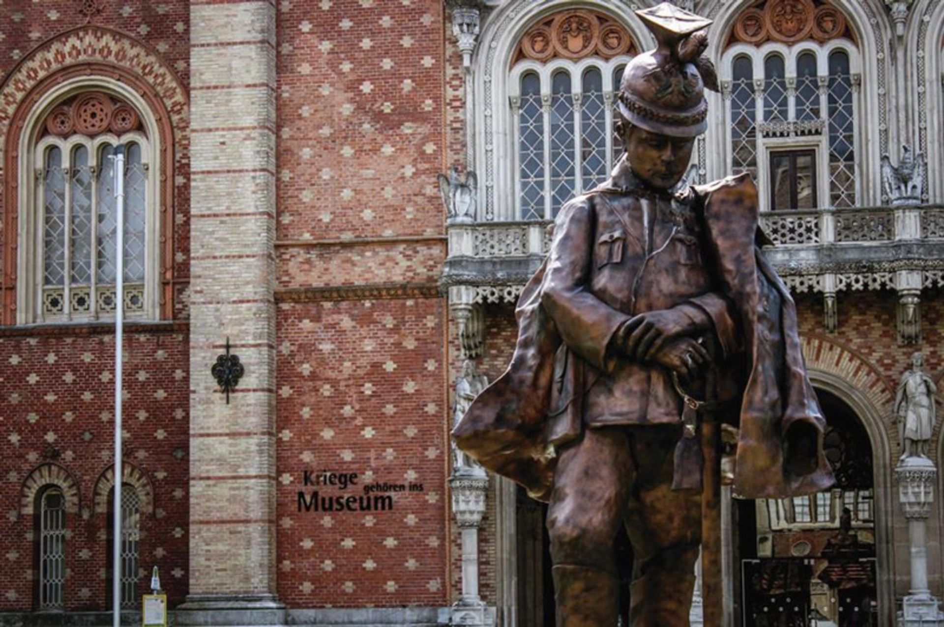 Old statue in front of Vienna Military History Museum