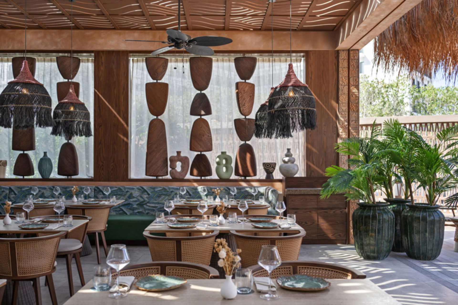 The exclusive space of the Kaimana restaurant in Dubai