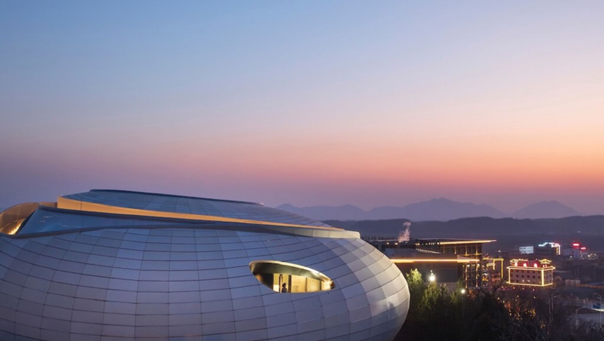 Zunhua Rock Hotel at sunset