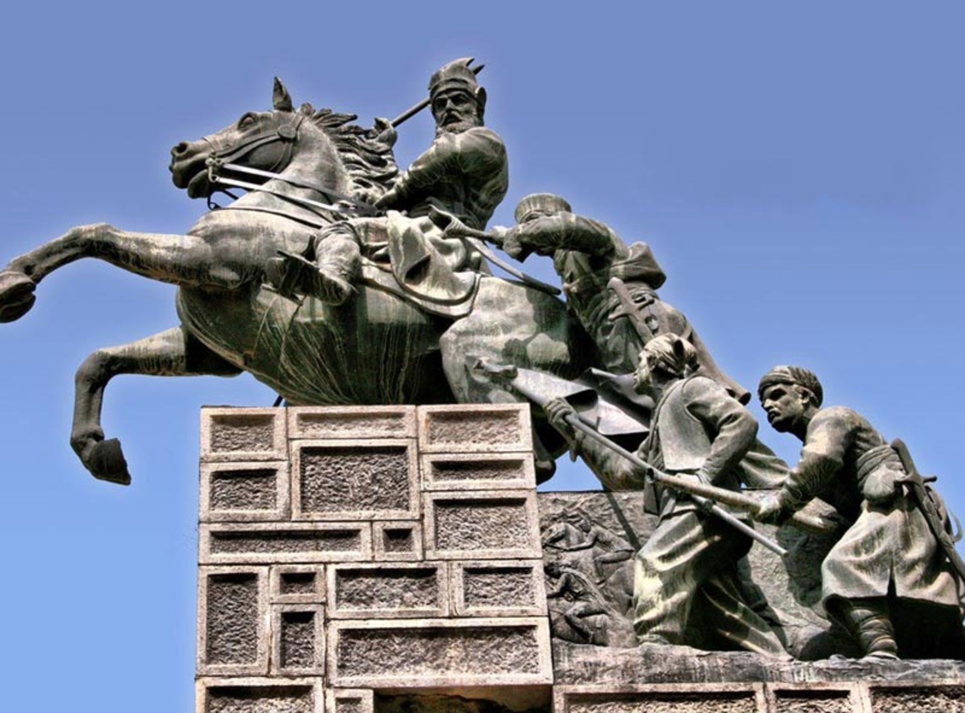 The statue of Nader Shah Afshar in the tomb of Nader in Mashhad