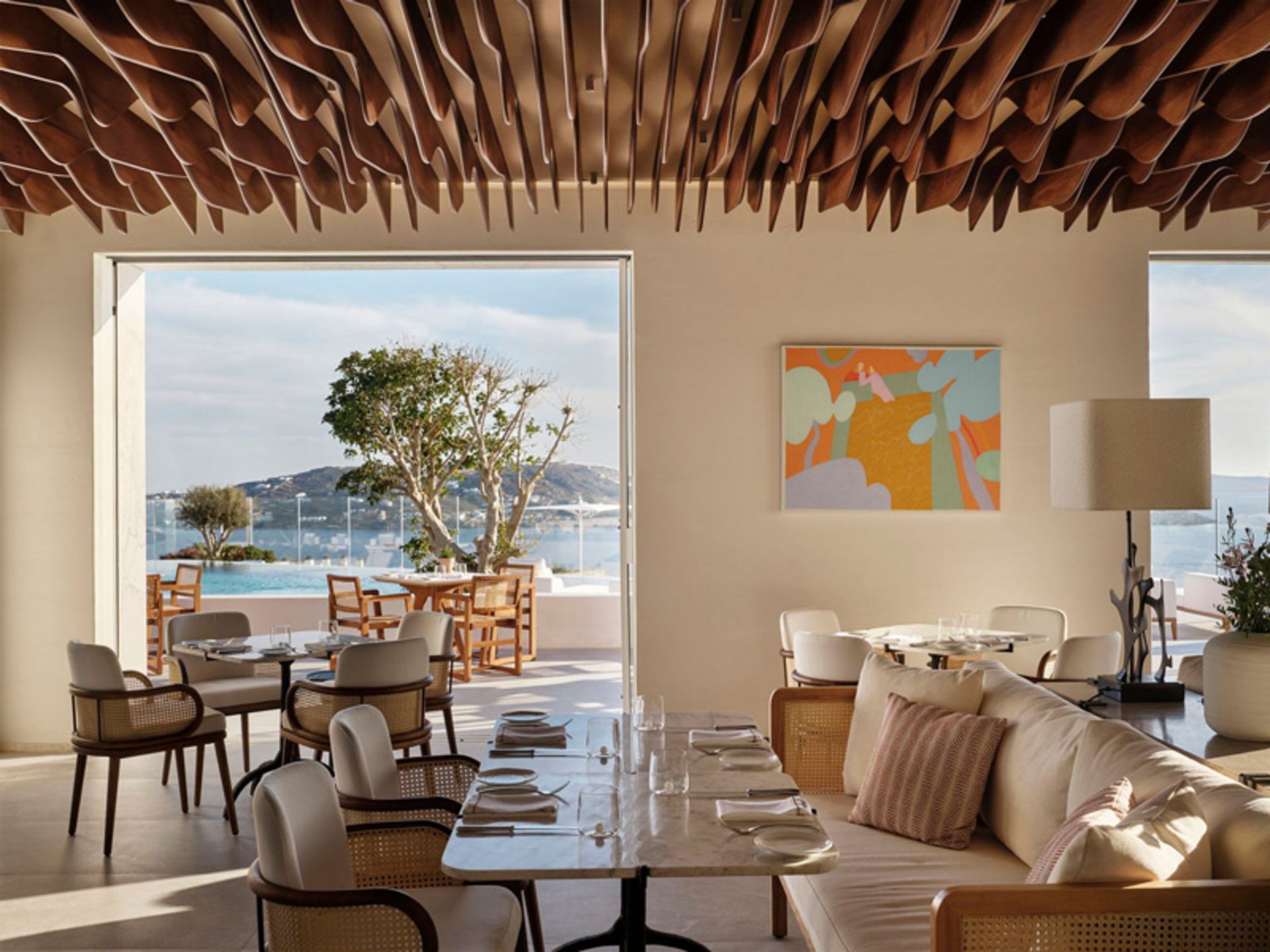 Epico Restaurant at Deos Hotel in Mykonos, Greece