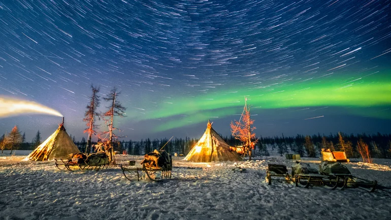 Watching the Northern Lights in Russia