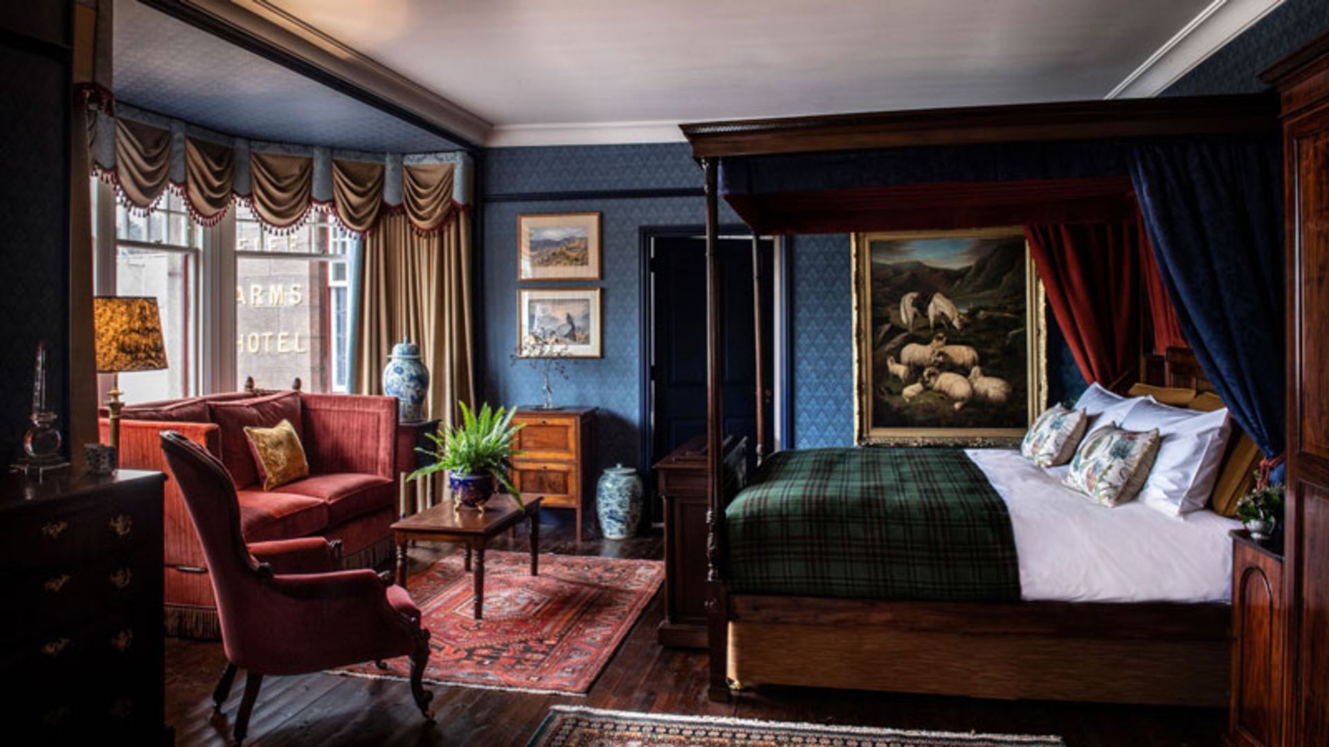 Room decoration of the Fife Arms Hotel, Scotland 