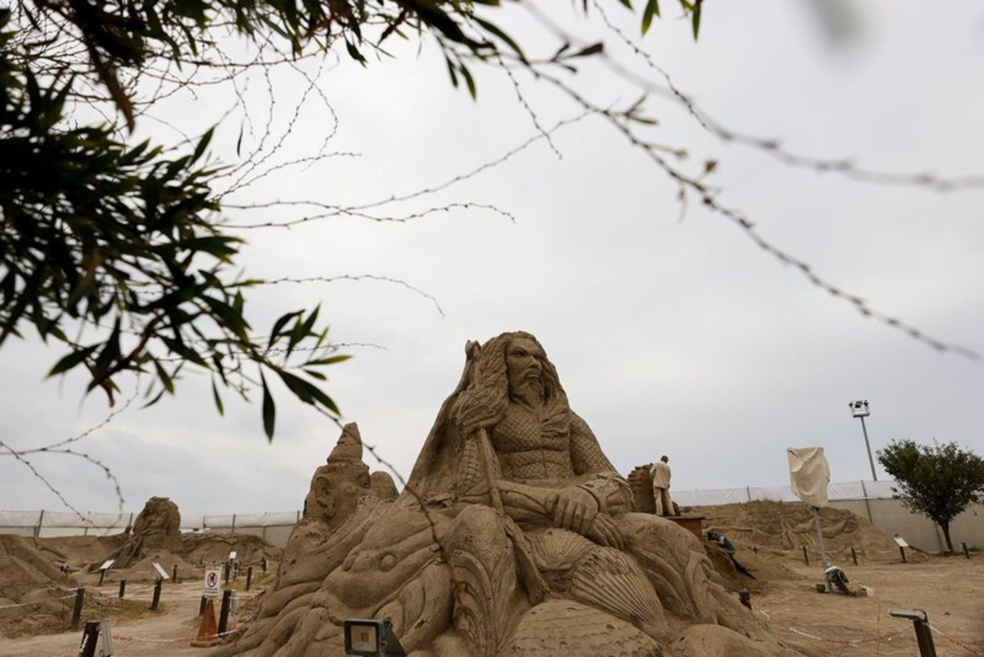 Sand sculpture festival in the spring of Antalya
