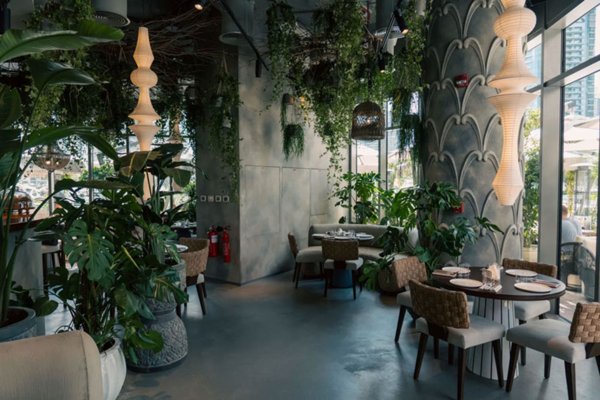 The interior of Tea House No. 1 restaurant in Dubai