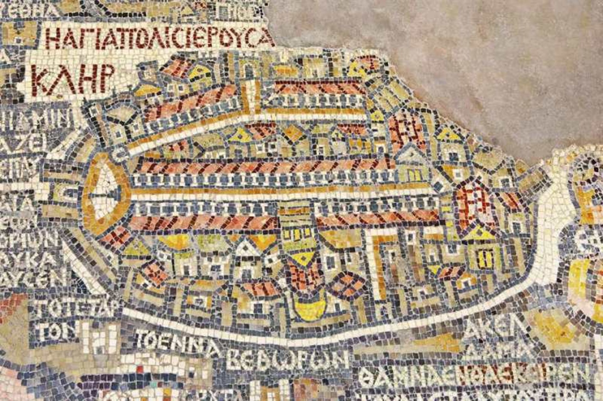 Mapping on the mosaic of Madaba, Jordan