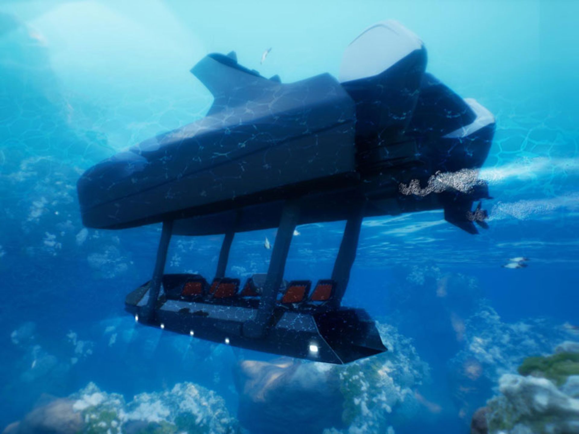 Platopus hybrid underwater submarine