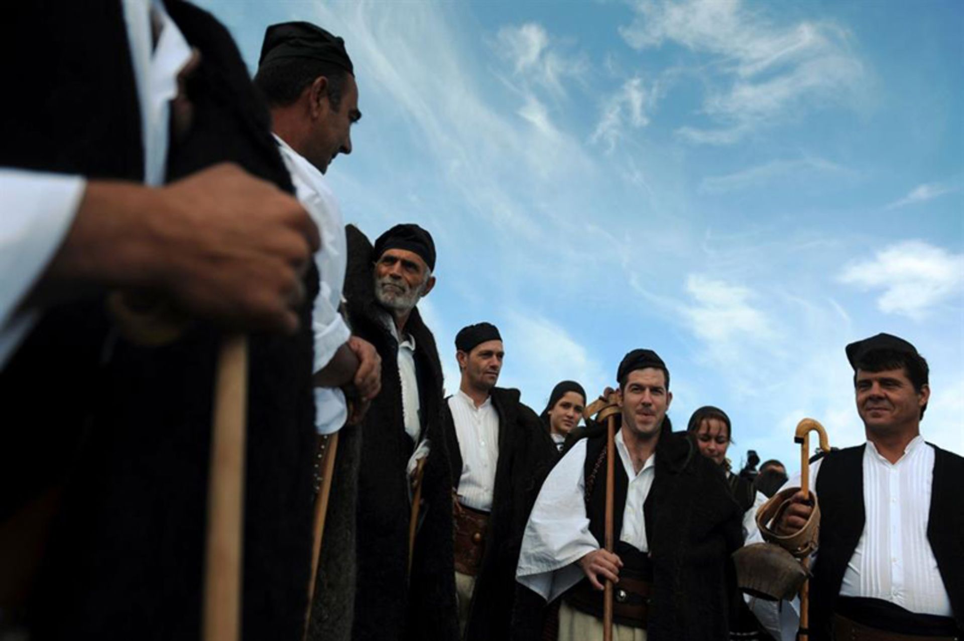 Men of the Sarakatsani tribe, Greece in traditional dress