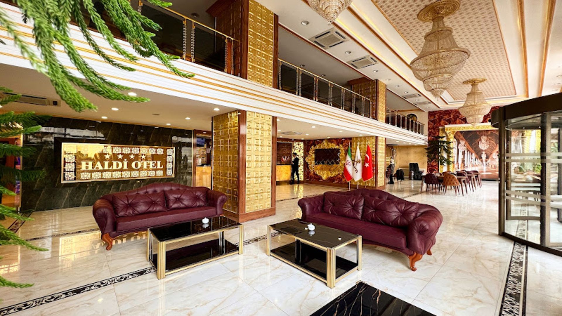 Haldi hotel lobby with leather furniture