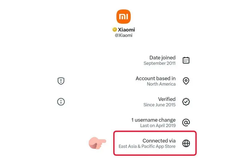 Official Xiaomi account gaffe in X